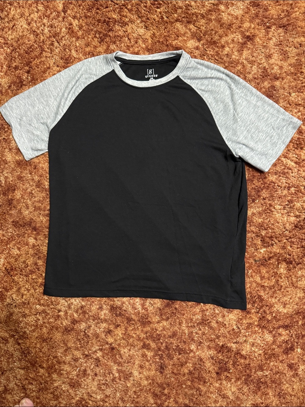 George Black Body with Heather Gray Raglan Short Sleeve Tee